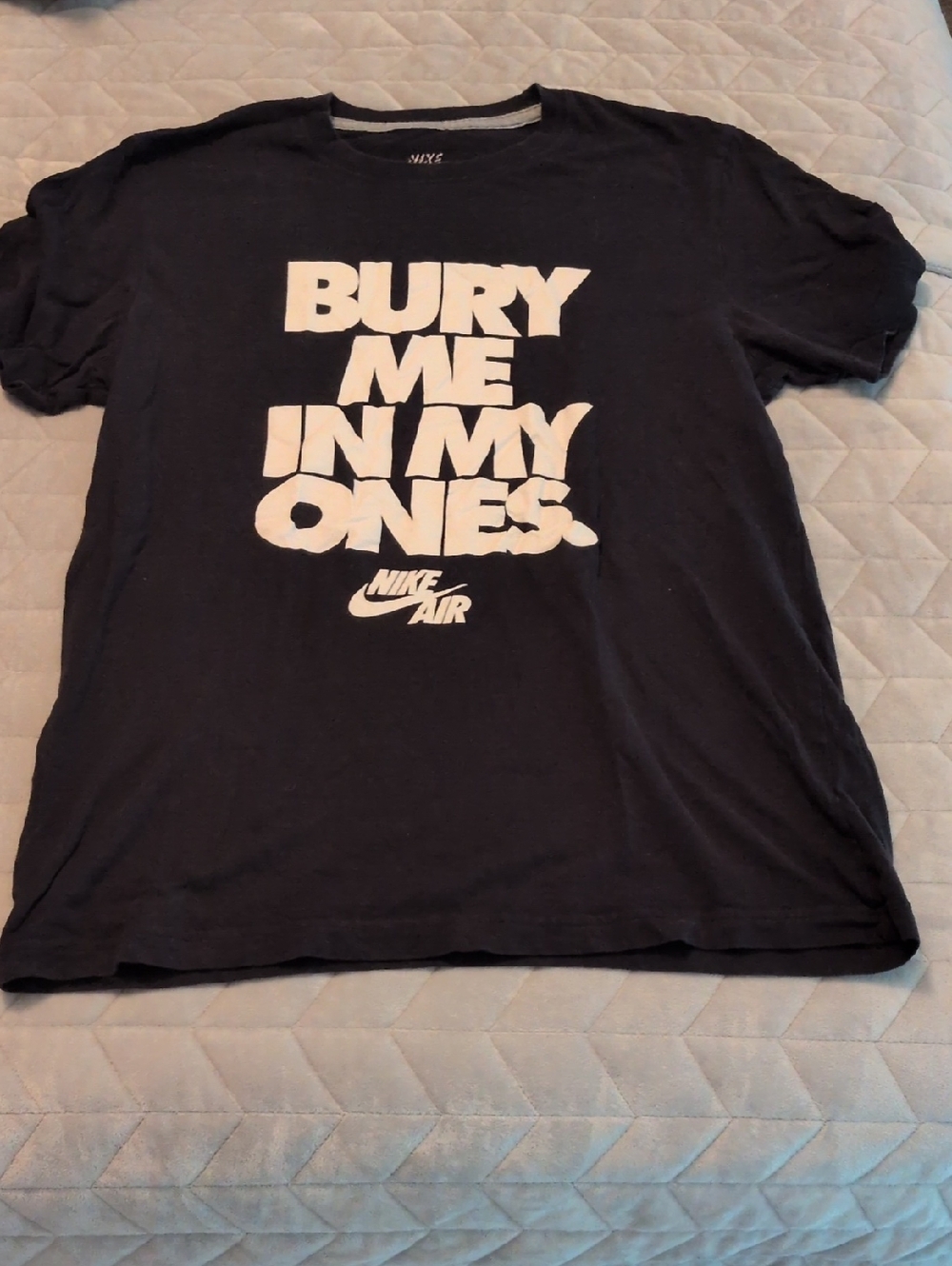 Nike Black Graphic 'Bury Me In My Ones' Tee
